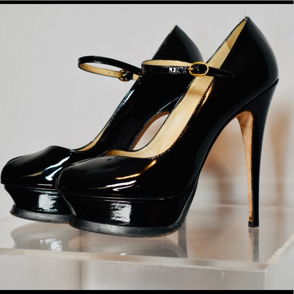 Yves Saint Laurent Black CROC EMBOSSED TRIBUTES - Picture 6 of 7